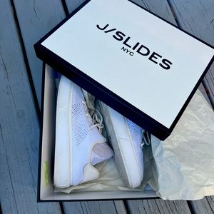 J Slide White Sneakers